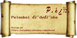 Peleskei Üdvöske névjegykártya